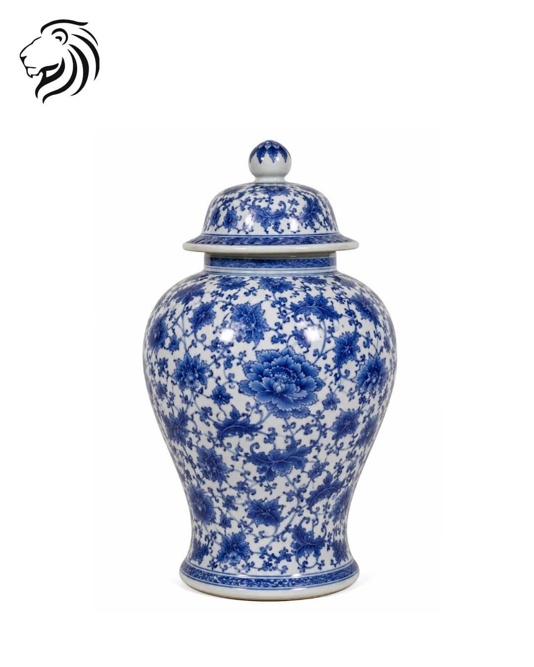 Potiche bleu et blanc