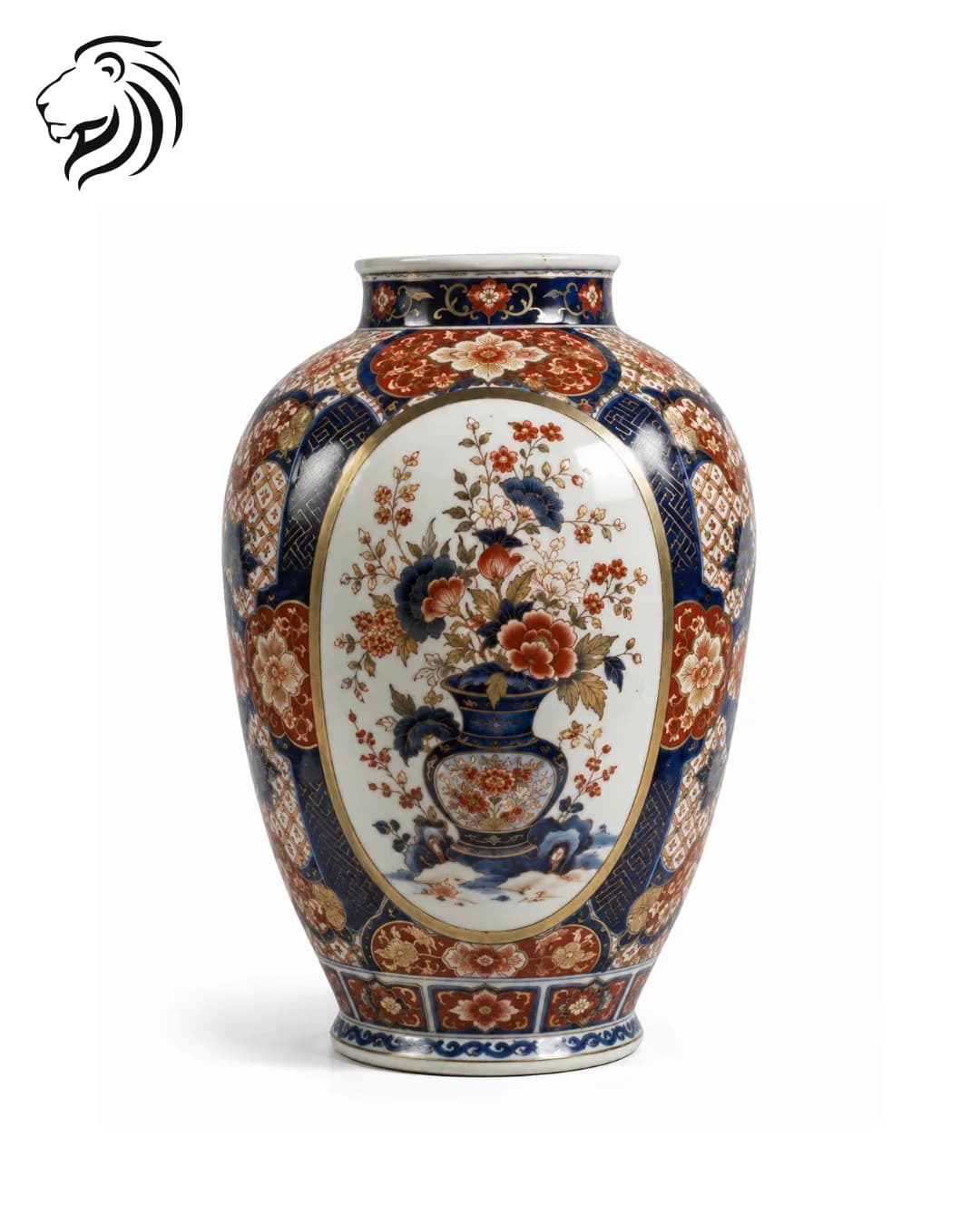 Vase Imari à réserve centrale