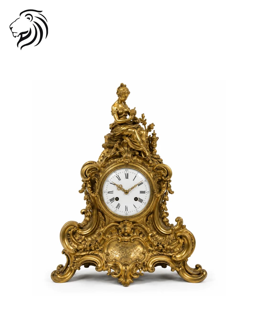 Pendule de cheminée rocaille
