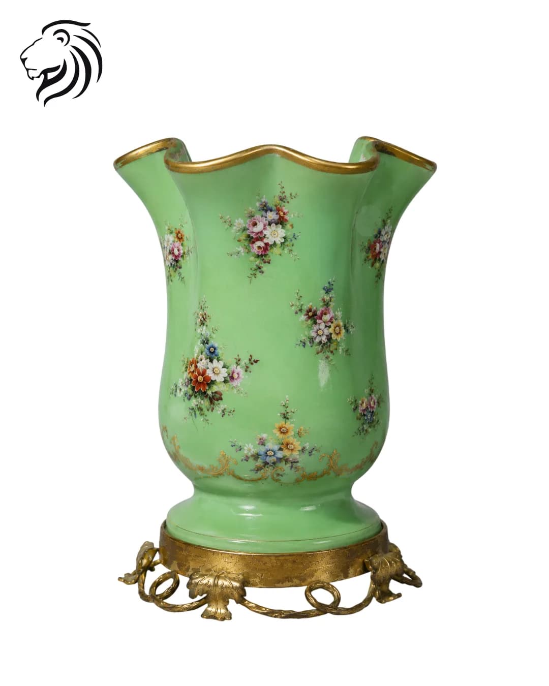 Vase vert à bouquets