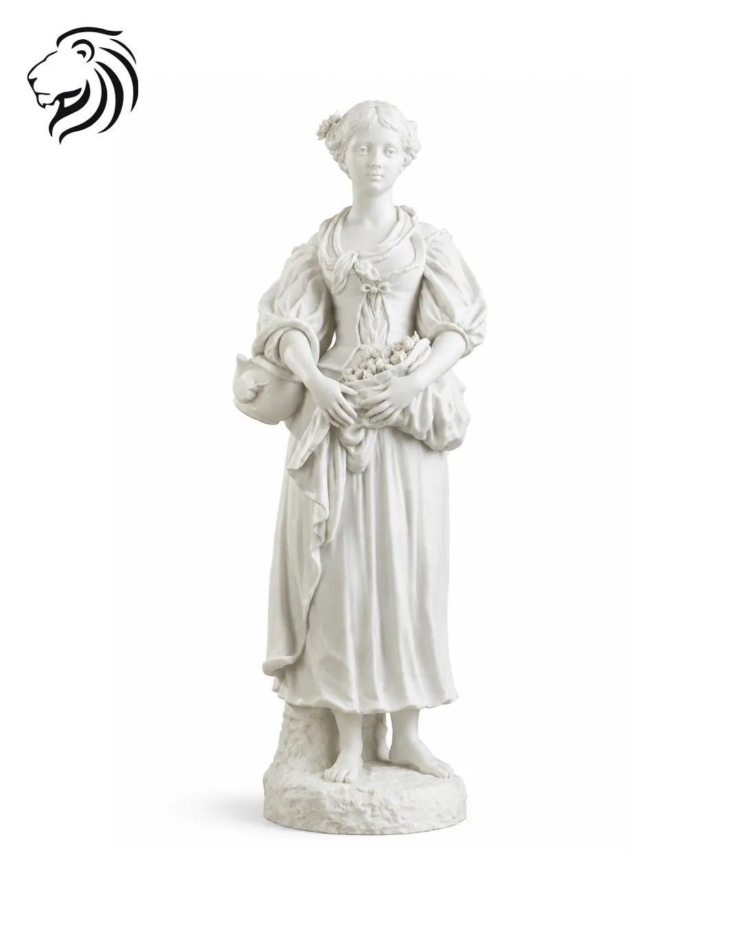 Figure féminine en biscuit