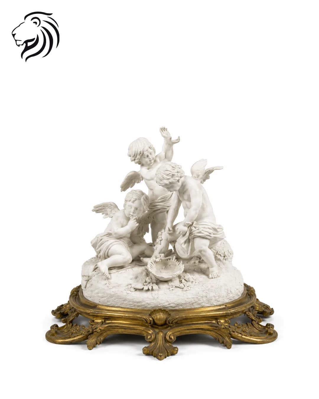Groupe en biscuit aux trois figures
