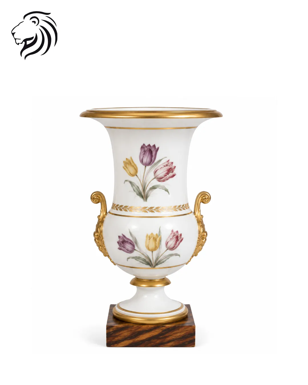 Vase polychrome à décor floral dense