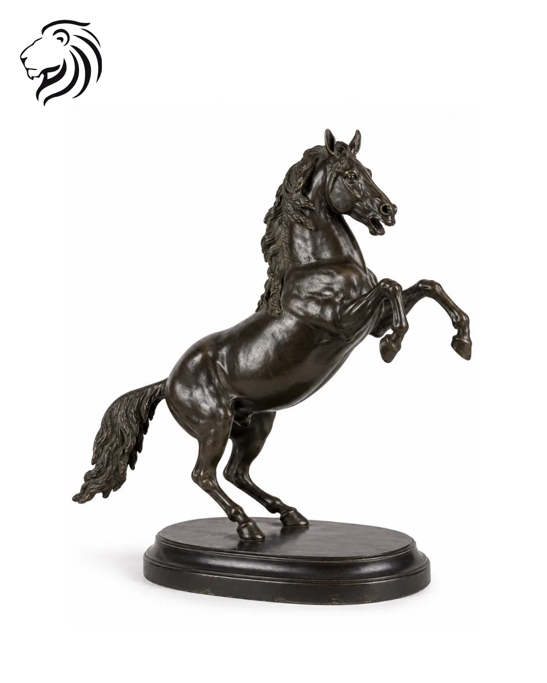 Cheval cabré en bronze