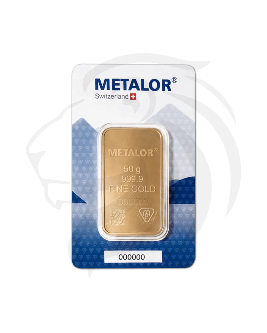 Lingot d’or Metalor 50 g