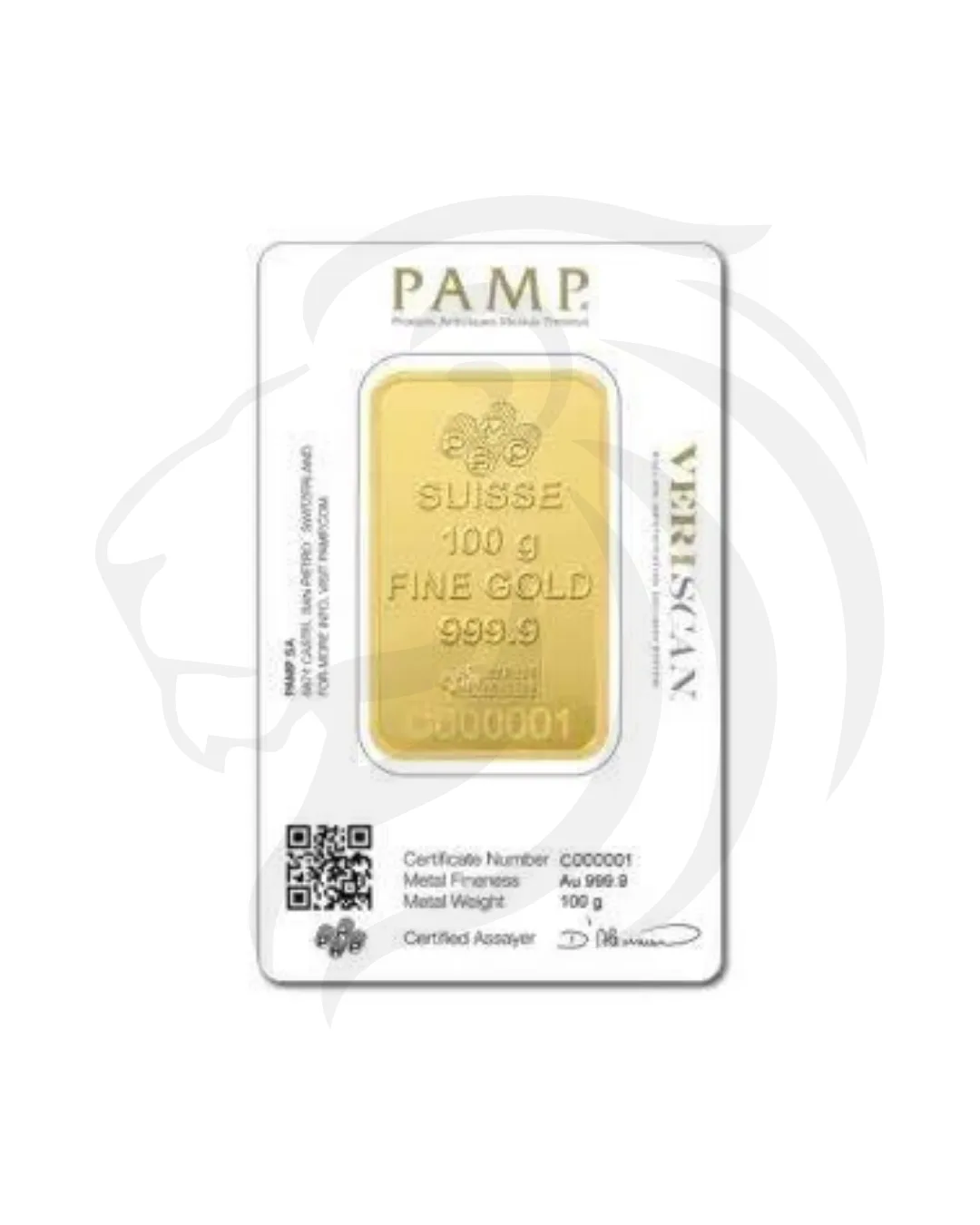 Lingot d’or PAMP Suisse 100 g