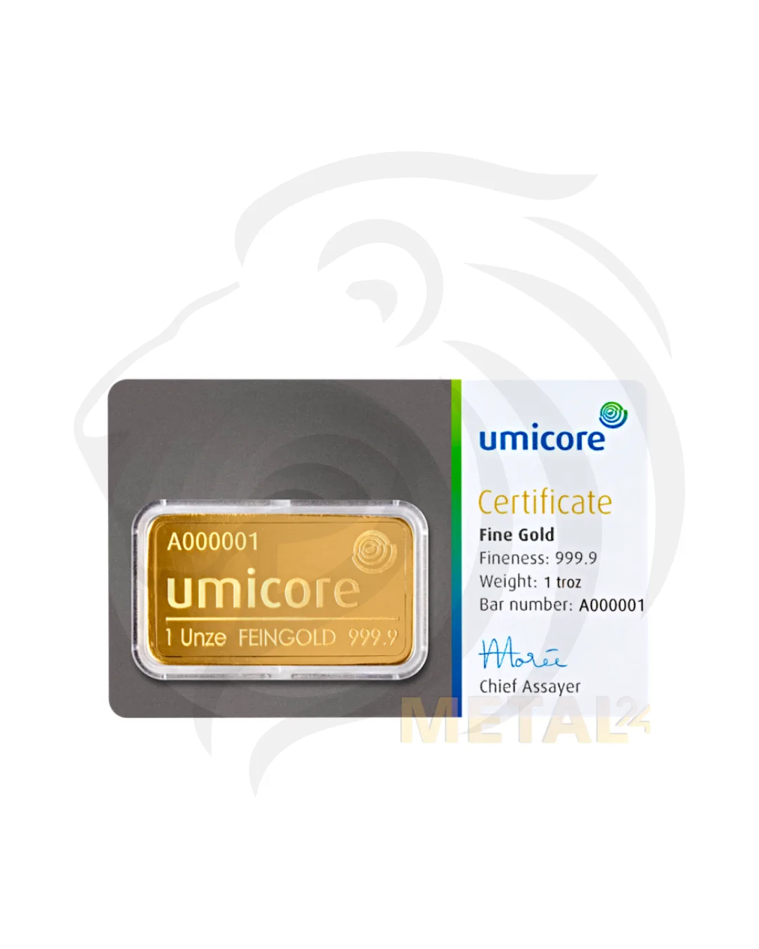 Lingot d’or Umicore 1 oz