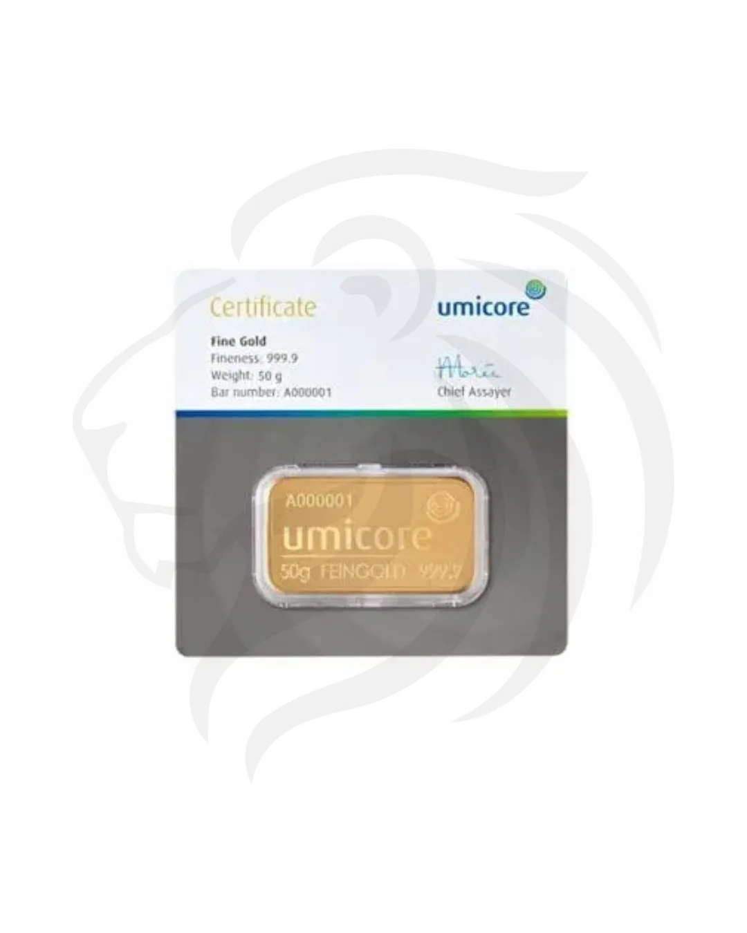 Lingot d’or Umicore 50 g