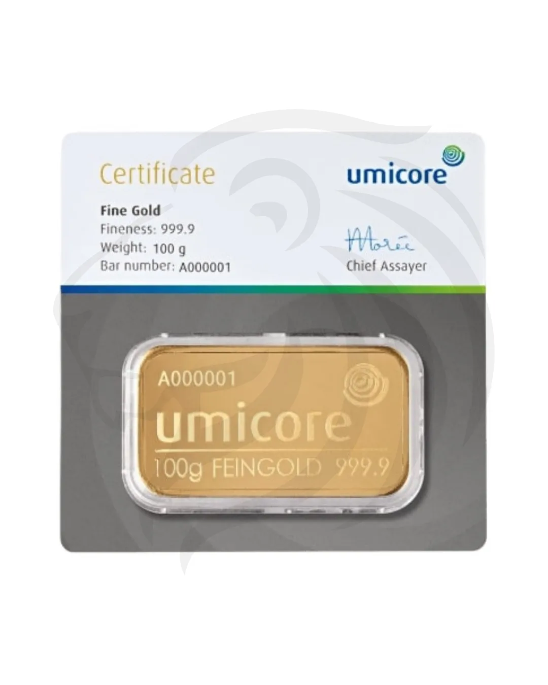 Lingot d’or Umicore 100 g