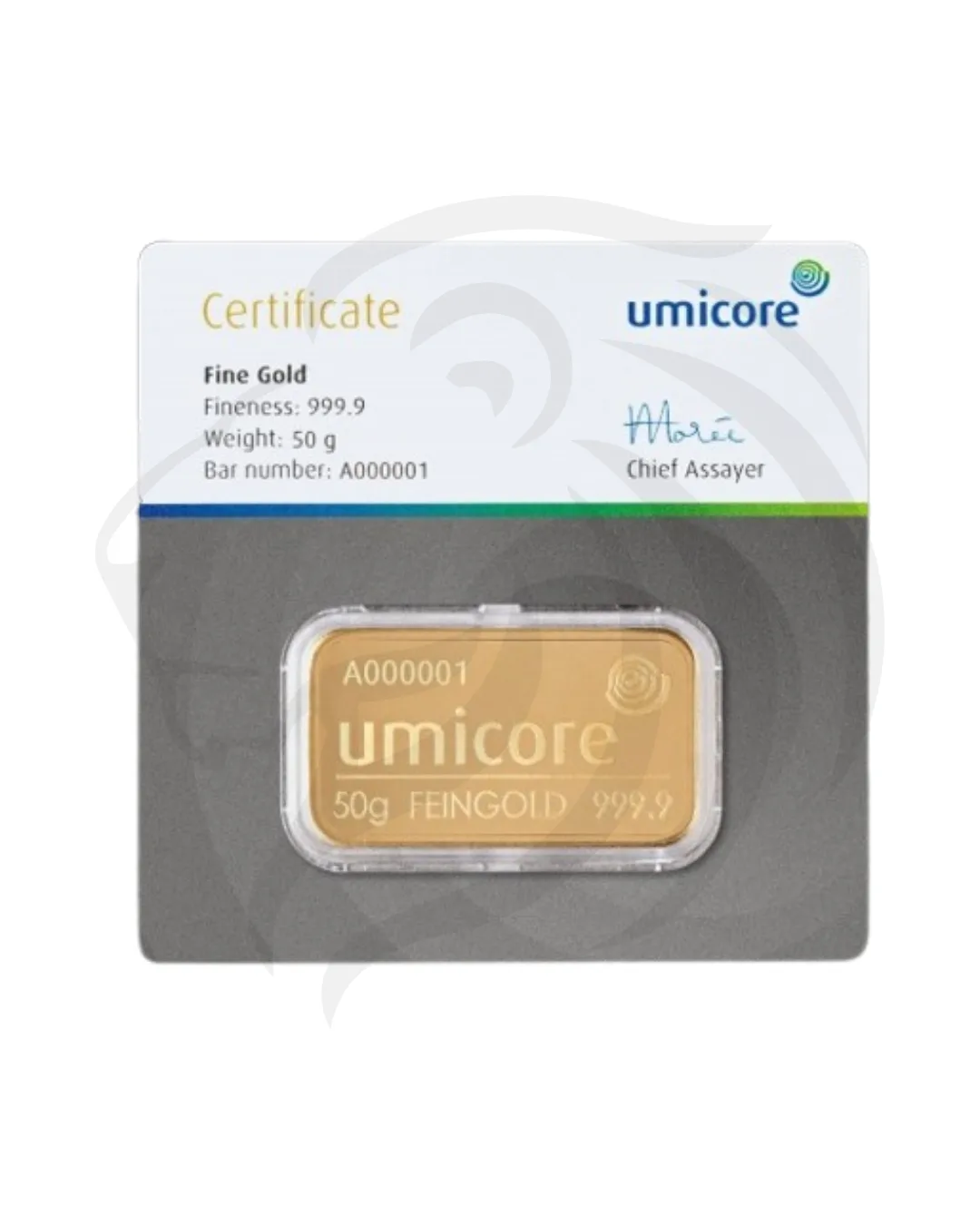 Lingot d’or Umicore 50 g