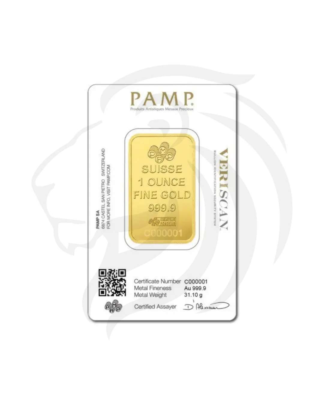 Lingot d’or PAMP Suisse 1 oz