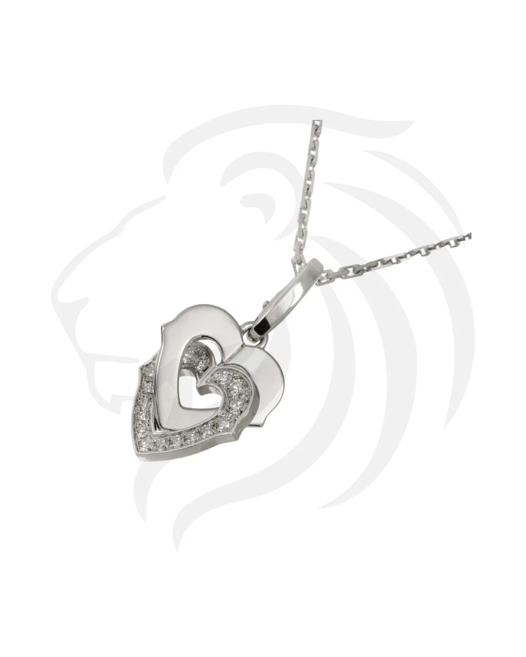 CARTIER DOUBLE HEART PAVÉ