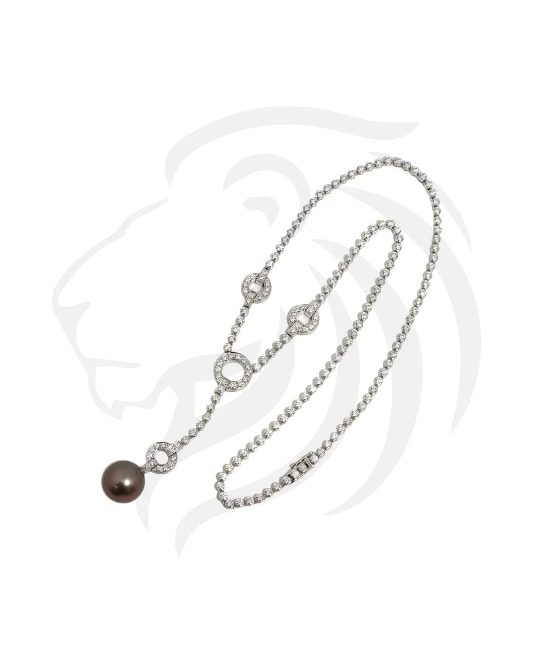 CARTIER IMALIA BLACK PEARL DIAMOND NECKLACE