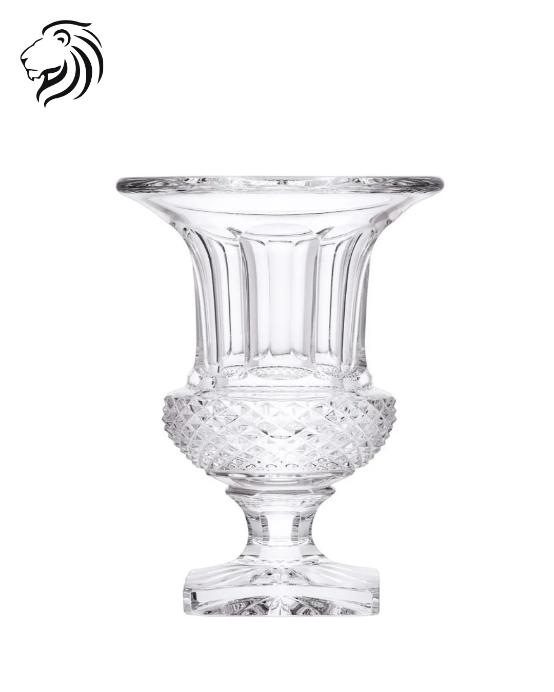 Important vase Médicis en cristal taillé