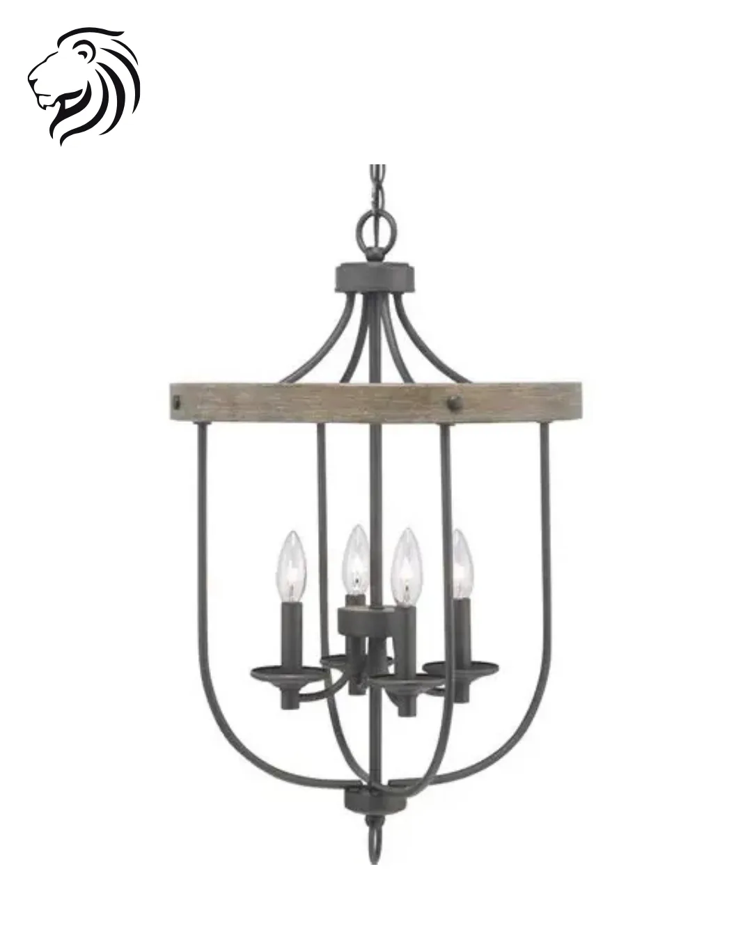 Importante lanterne de vestibule à quatre lumières