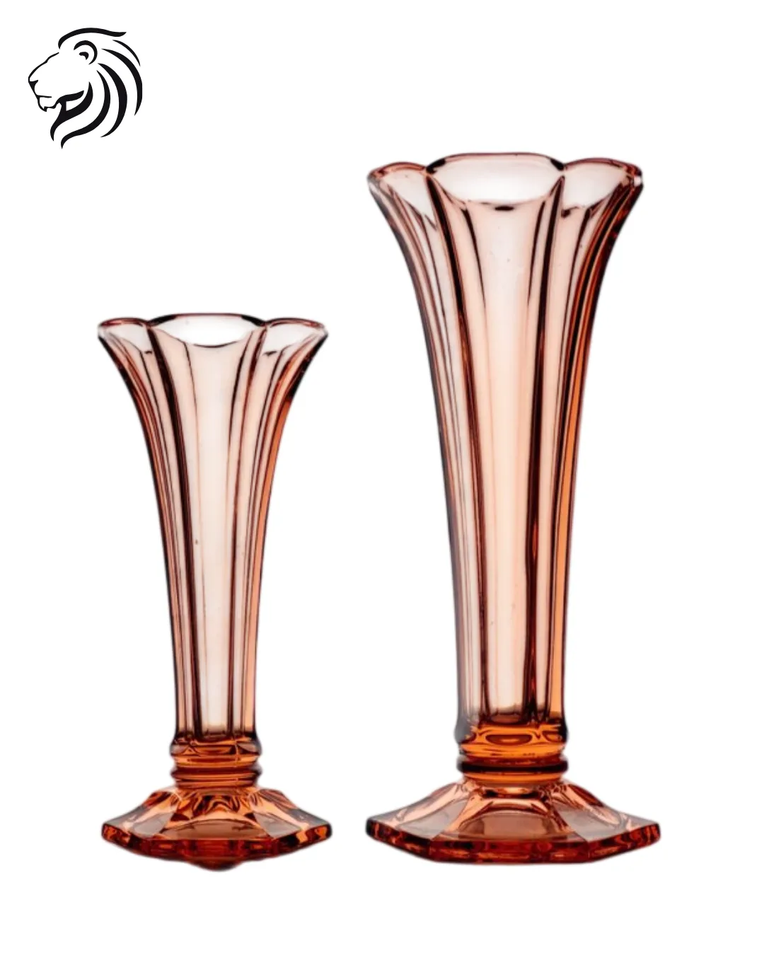 Paire de grands vases en cristal overlay rouge