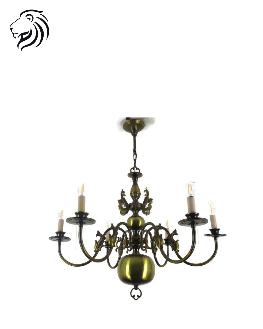 Lustre hollandais à seize bras de lumière