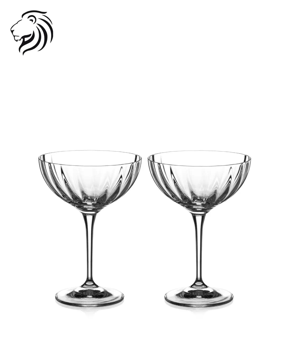Paire de coupes couvertes à pointes de diamant
