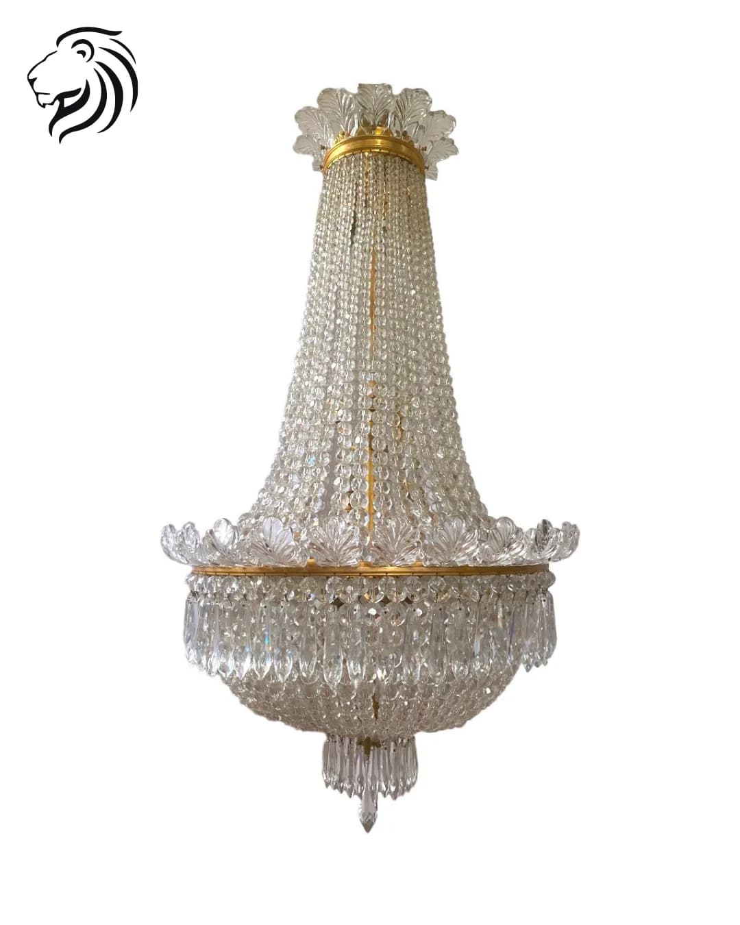 Lustre montgolfière à pampilles