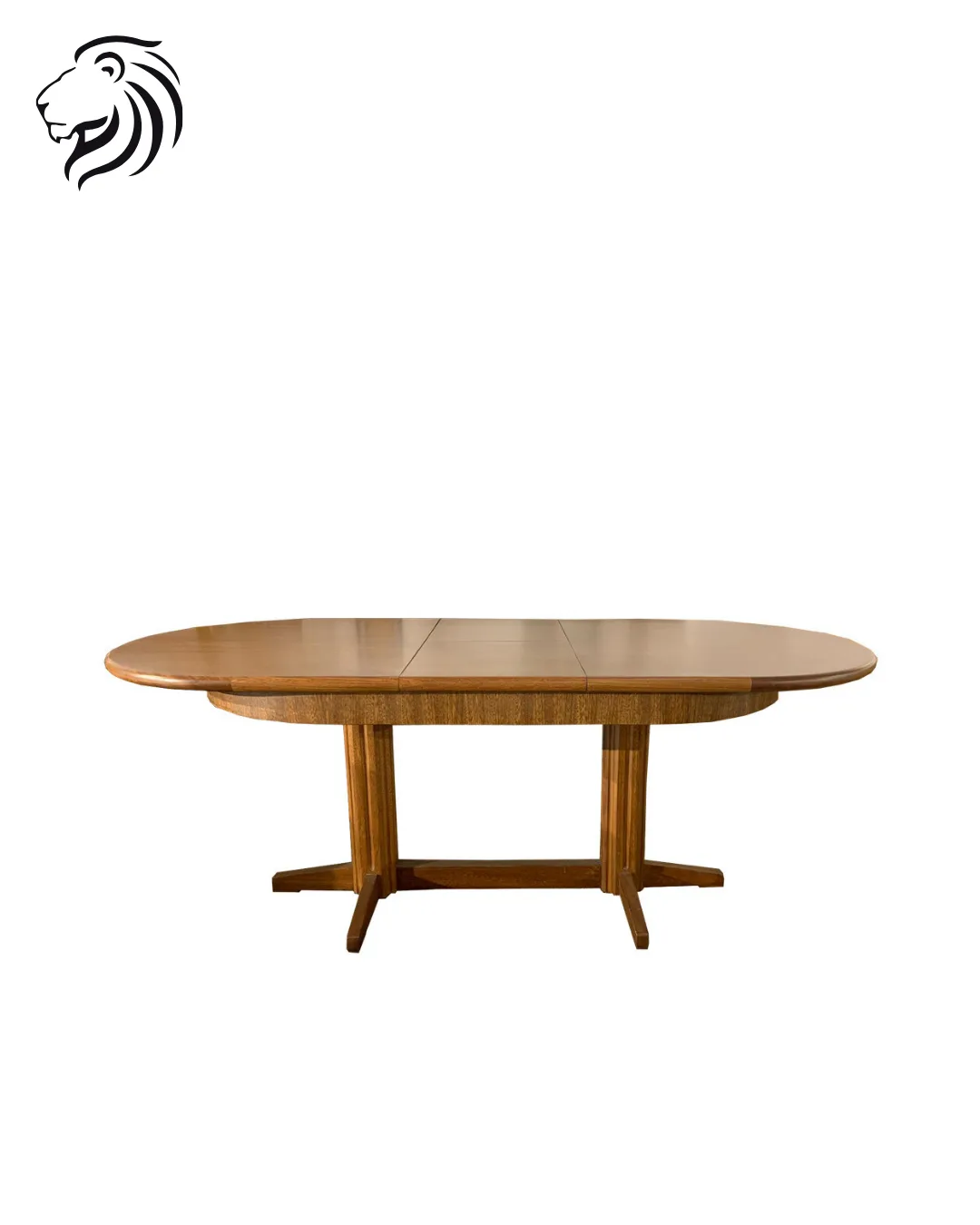 Grande table de salle à manger ovale à rallonges