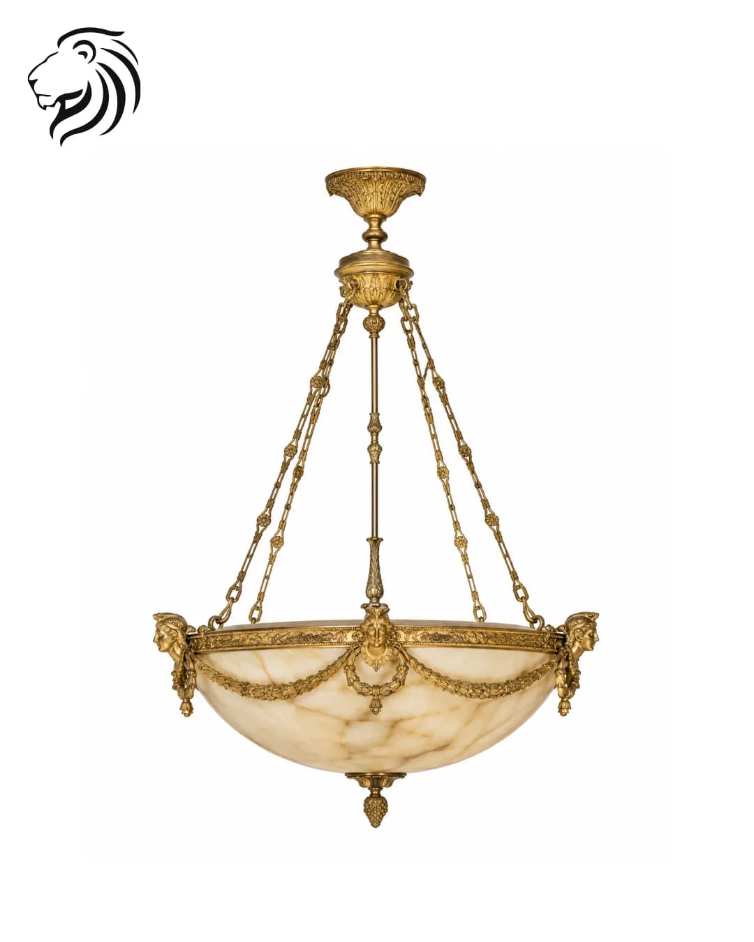 Grande suspension à vasque en albâtre
