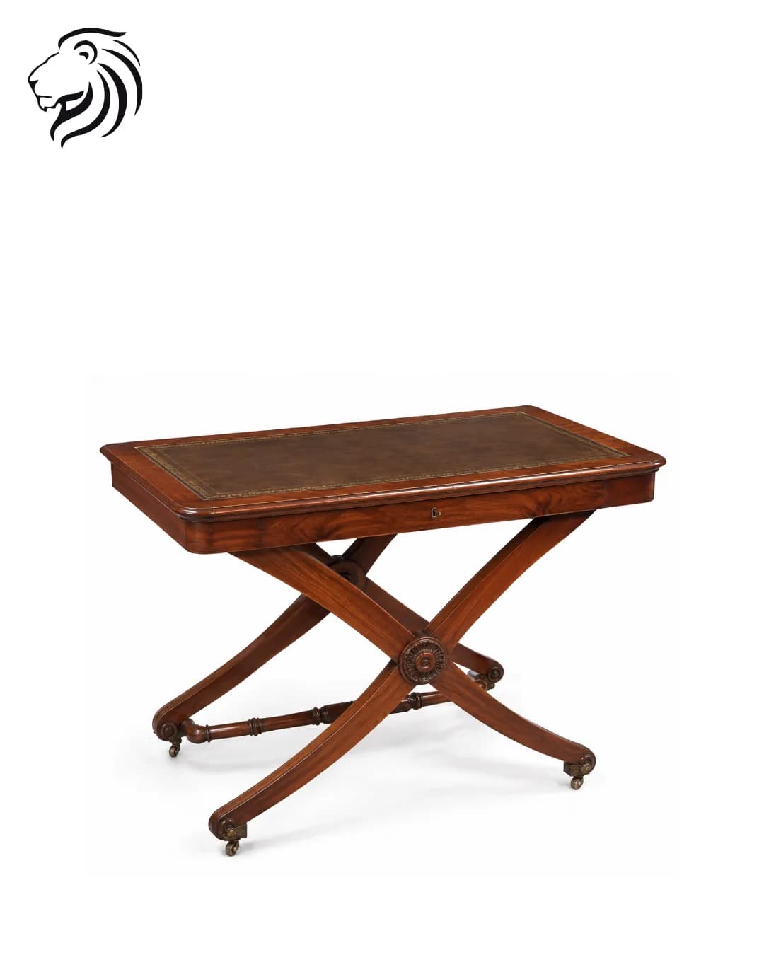 Table de bibliothèque à piètement en X
