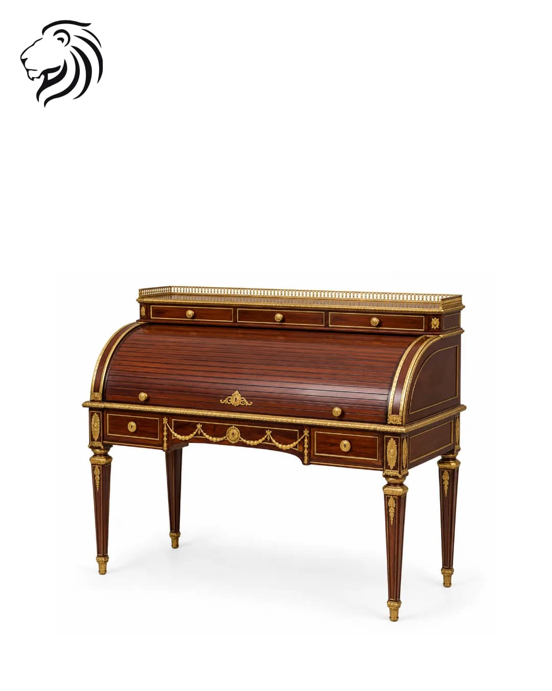 Bureau à cylindre de style Louis XVI