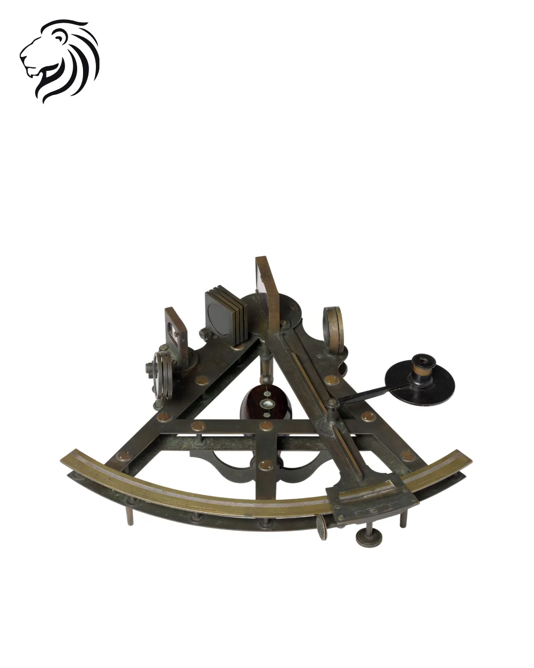 Octant de marine à châssis en ébène