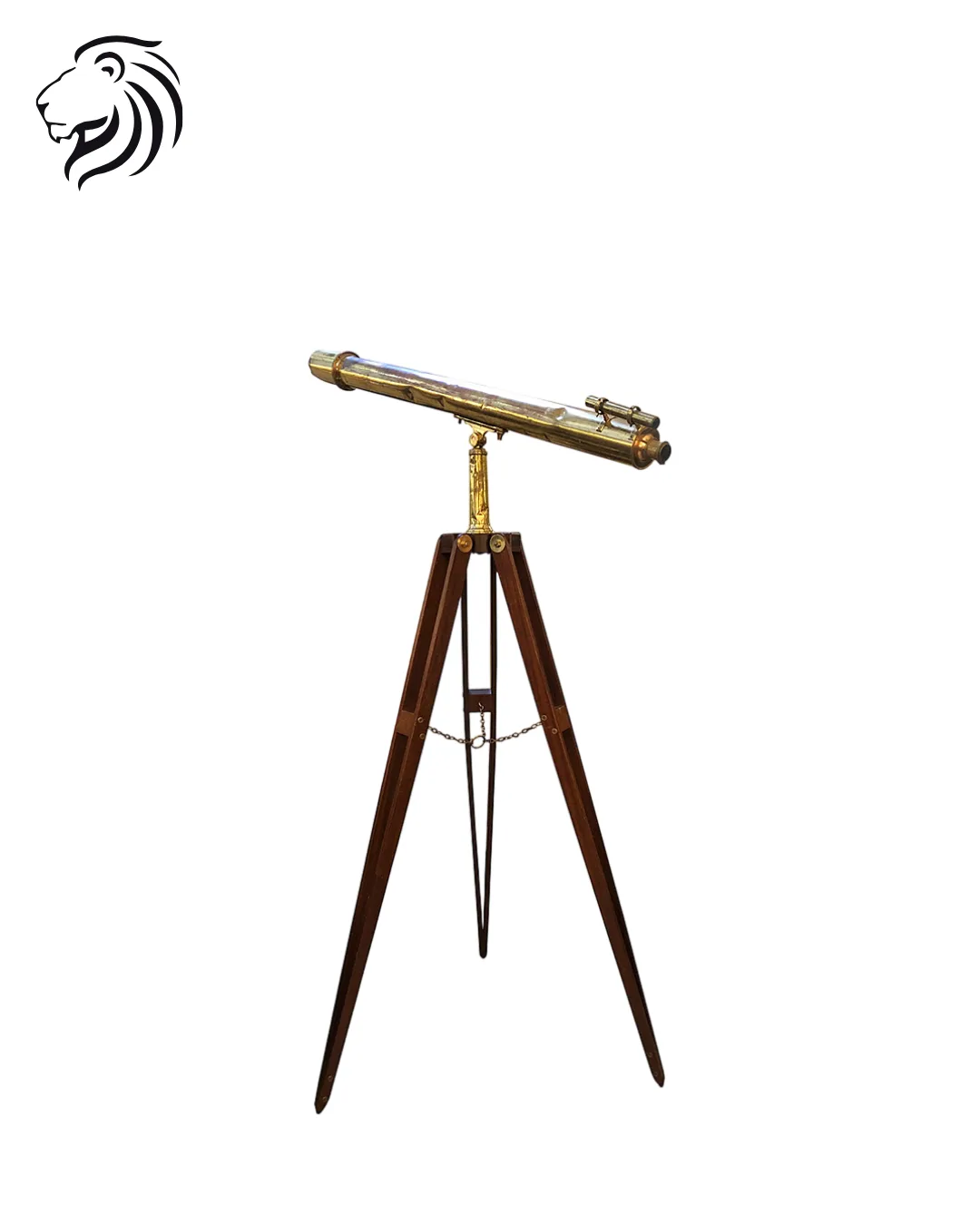 Télescope astronomique en laiton sur trépied