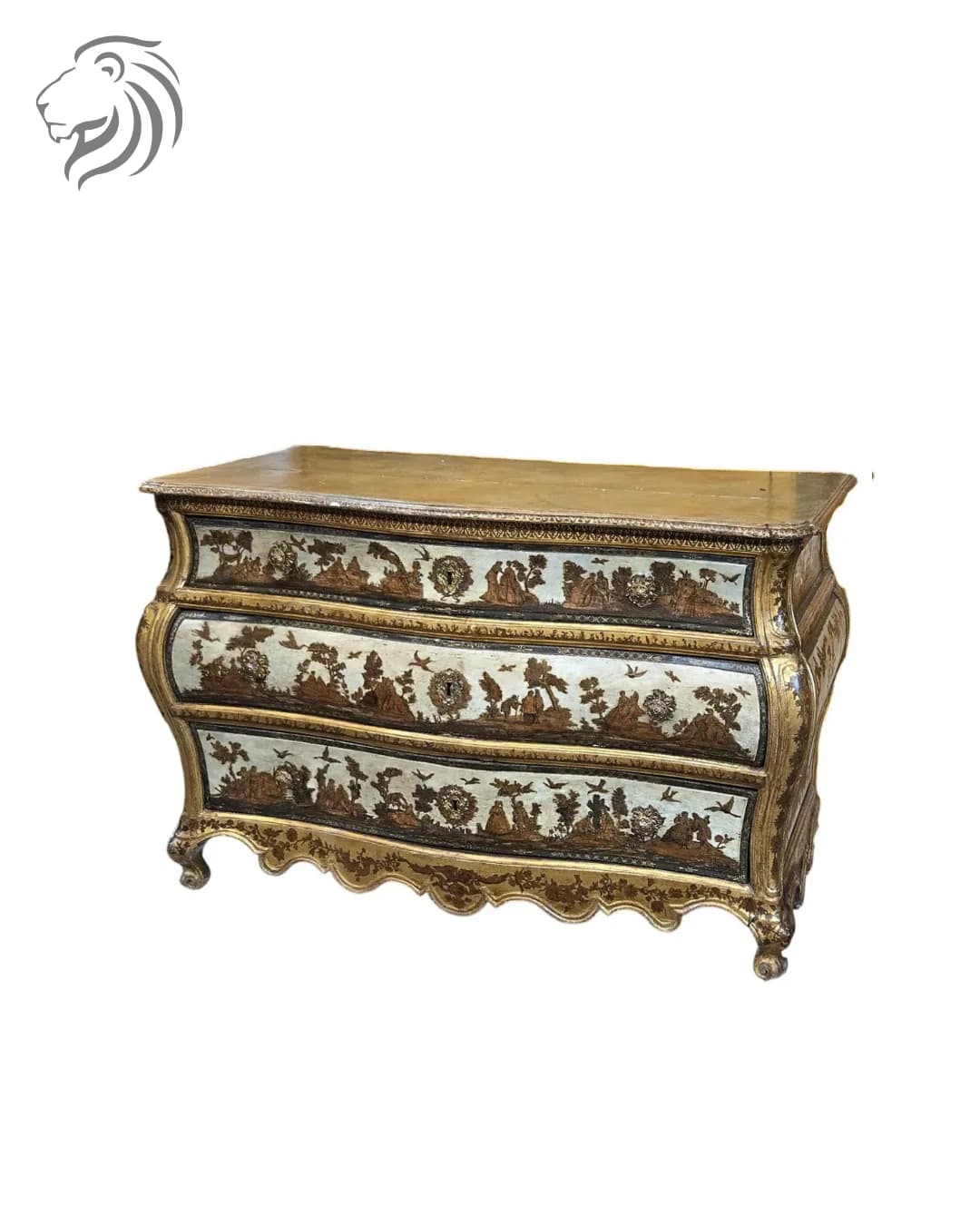 Importante commode en Arte Povera d’époque Régence, vers 1740