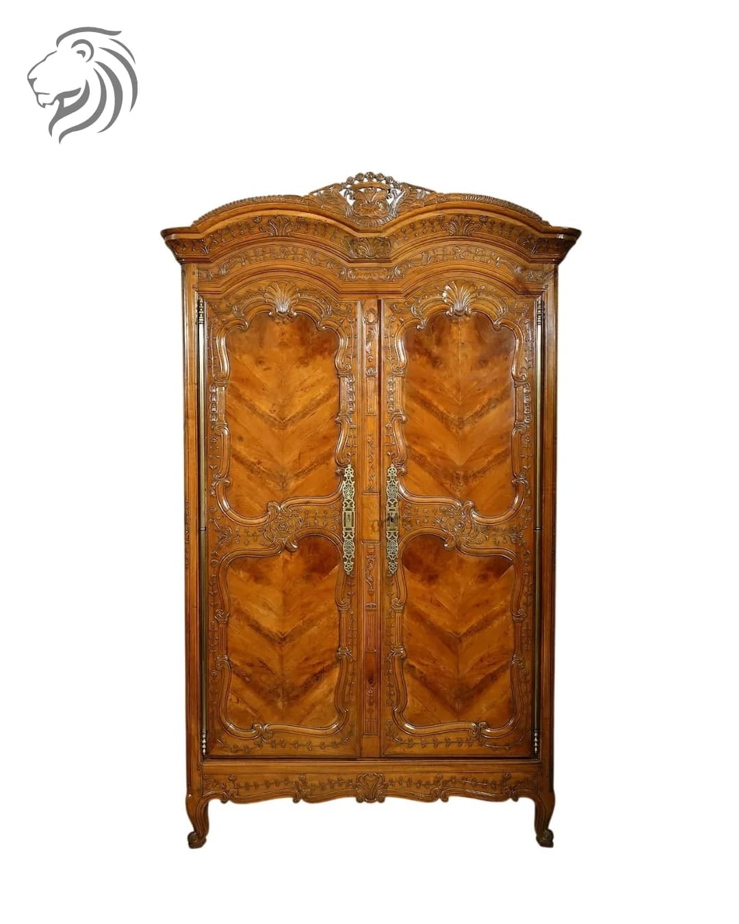 Armoire de mariage rennaise en merisier, XIXe siècle