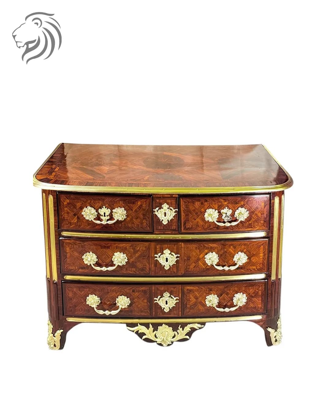 Commode en marqueterie d’époque Louis XIV, première moitié du XVIIIe siècle
