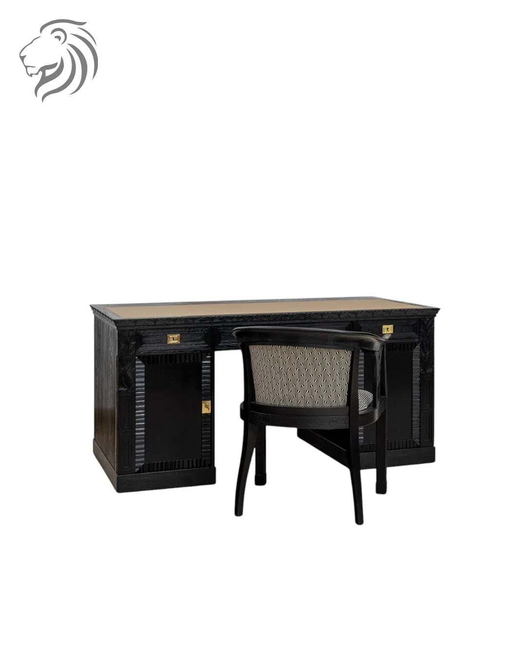 Bureau Art nouveau avec fauteuil assorti