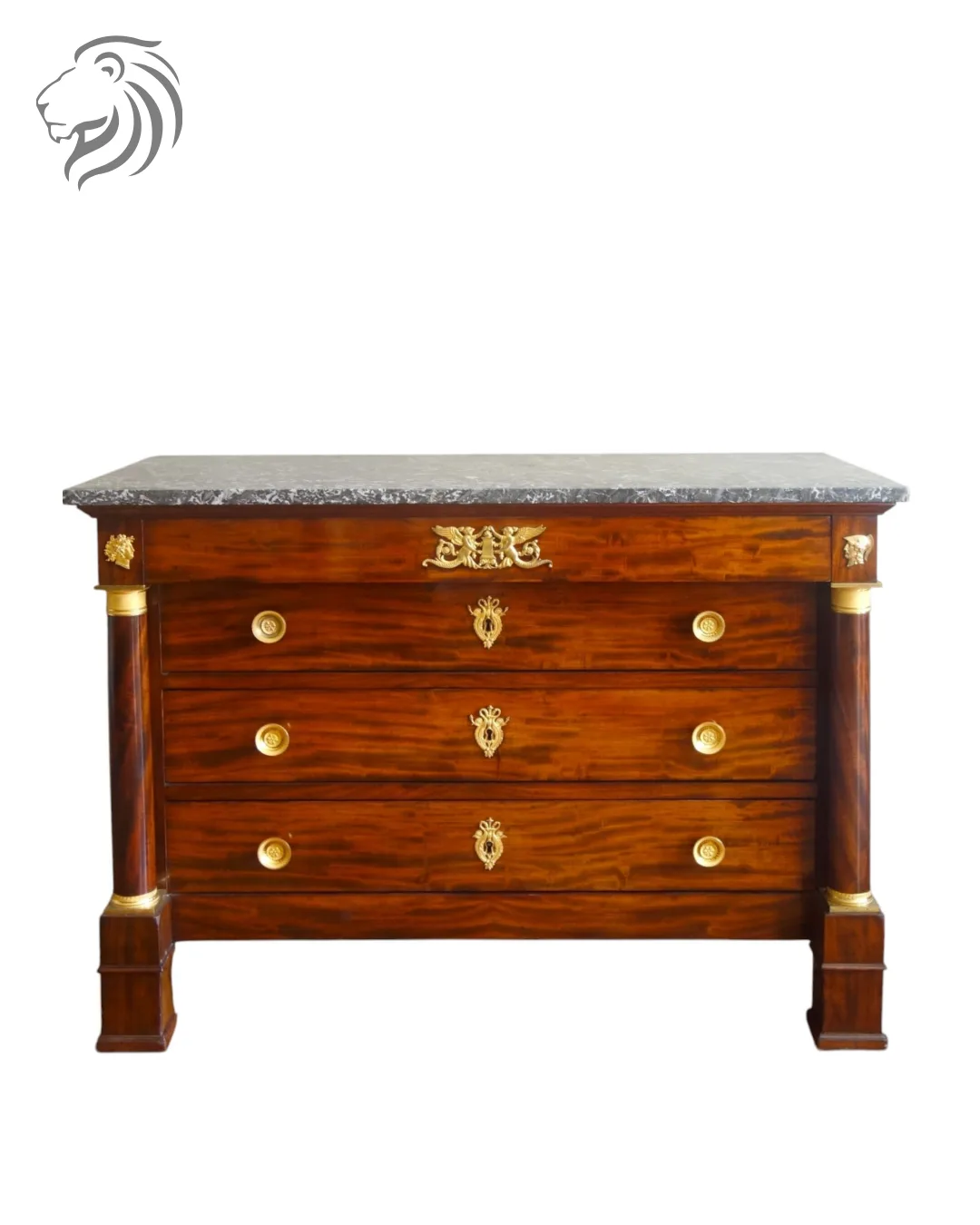 Commode en acajou à colonnes détachées