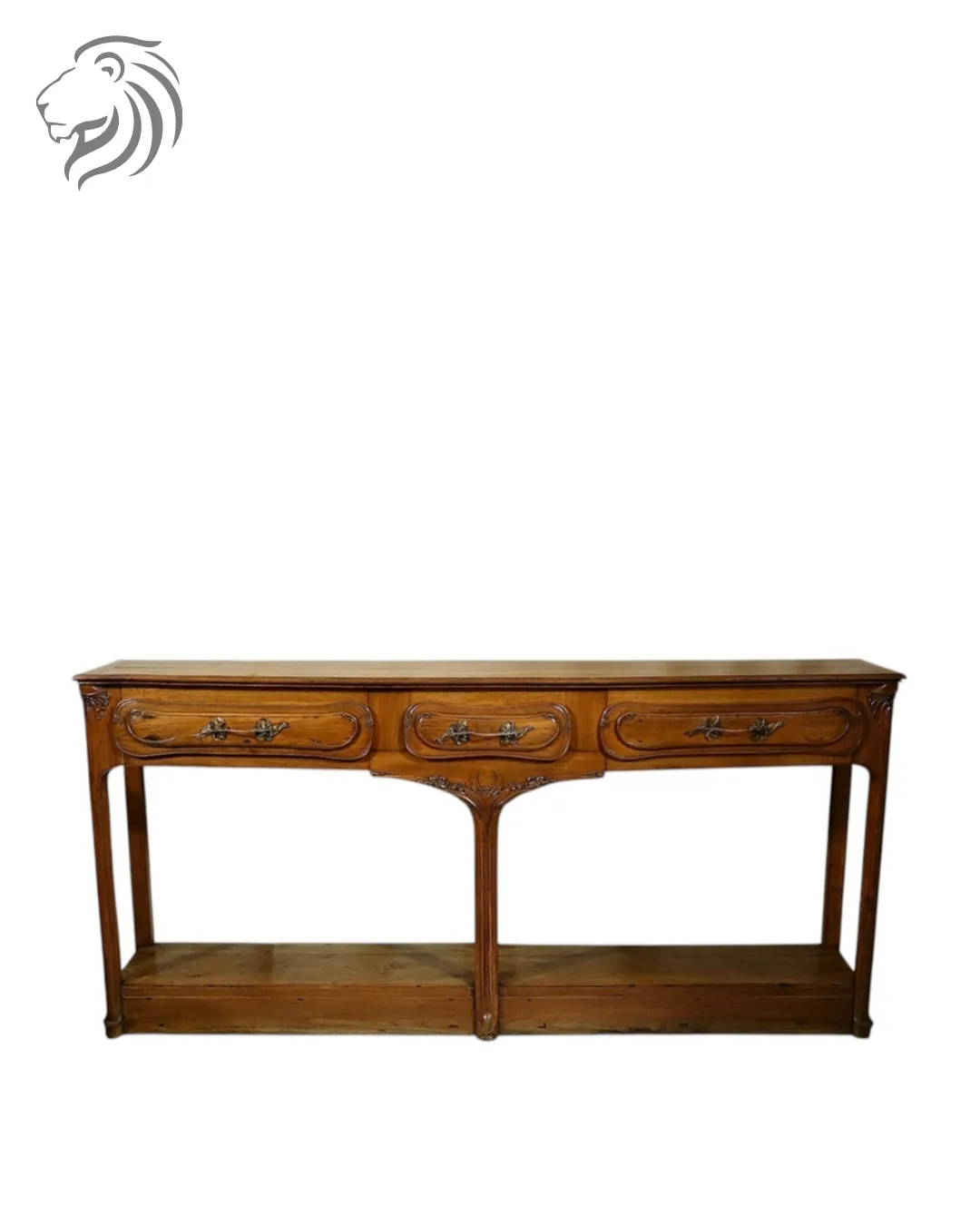 Grande console desserte à six pieds