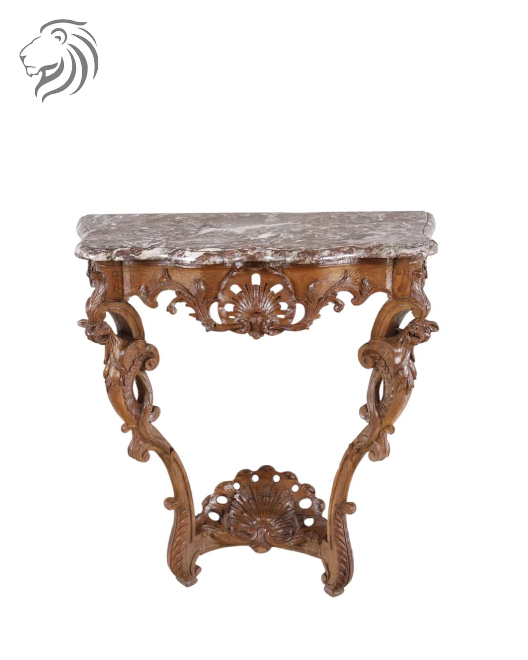 Console murale aux chimères en bois sculpté
