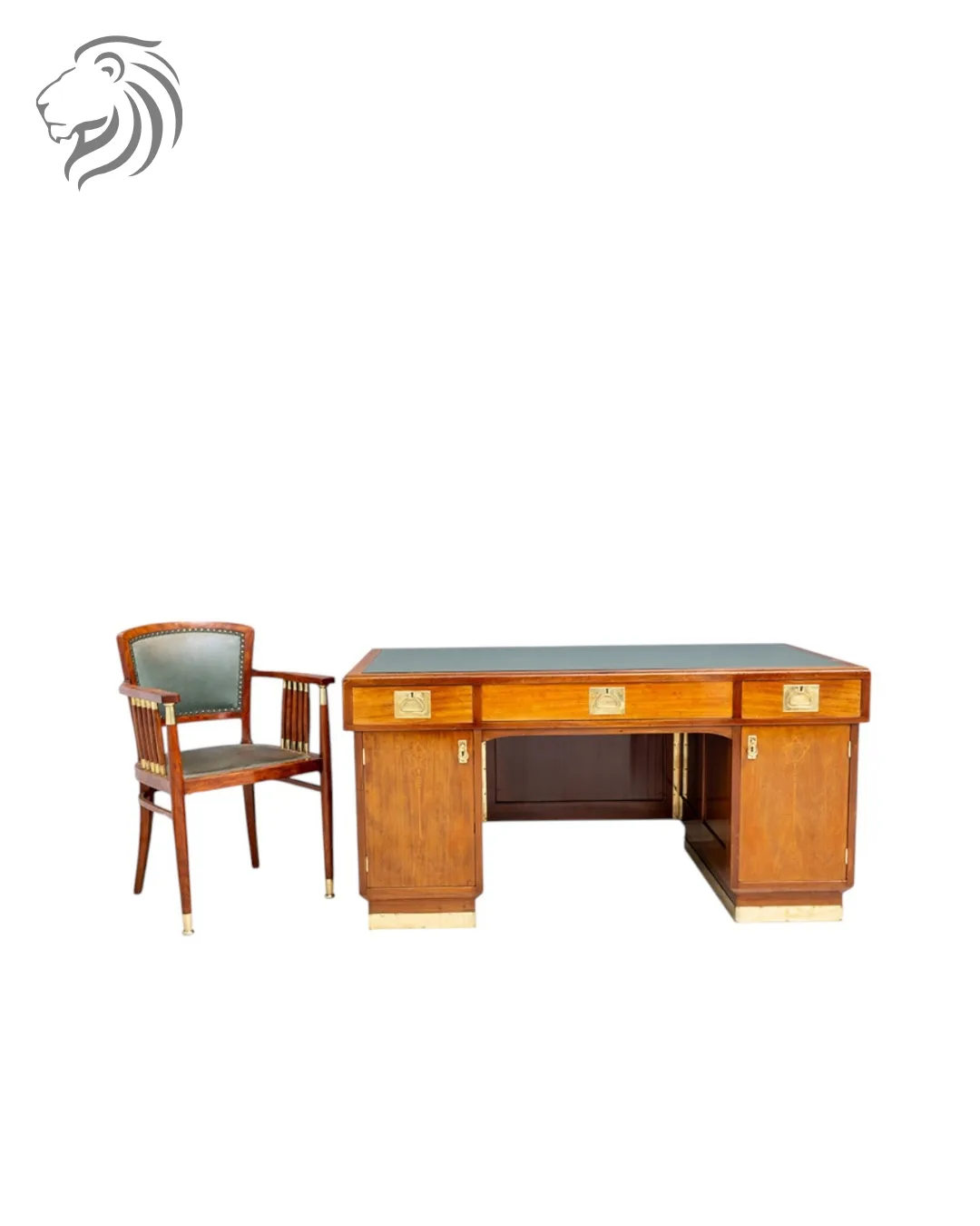 Bureau Art nouveau et son fauteuil assorti