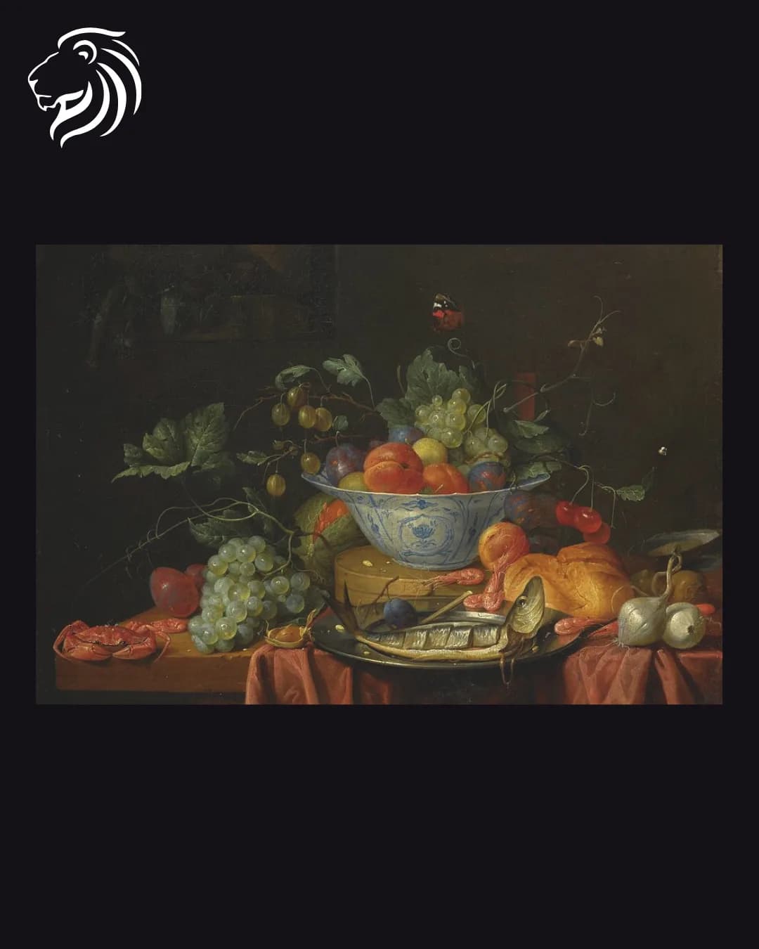 École de Jan Davidsz. de Heem – Nature morte aux fruits et coupe d’orfèvrerie