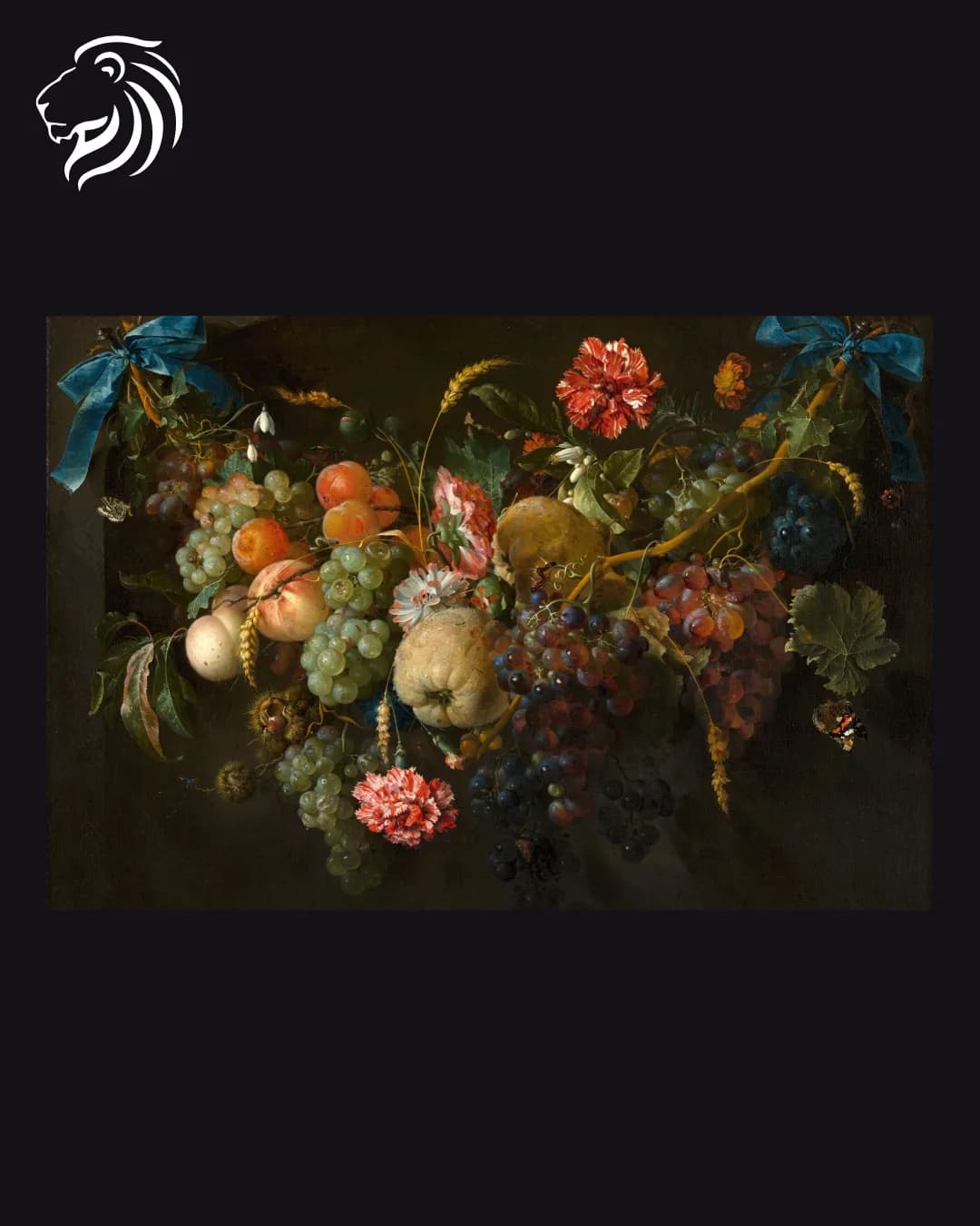 Dans le goût de Jan Davidsz. de Heem – Guirlande de fruits et fleurs