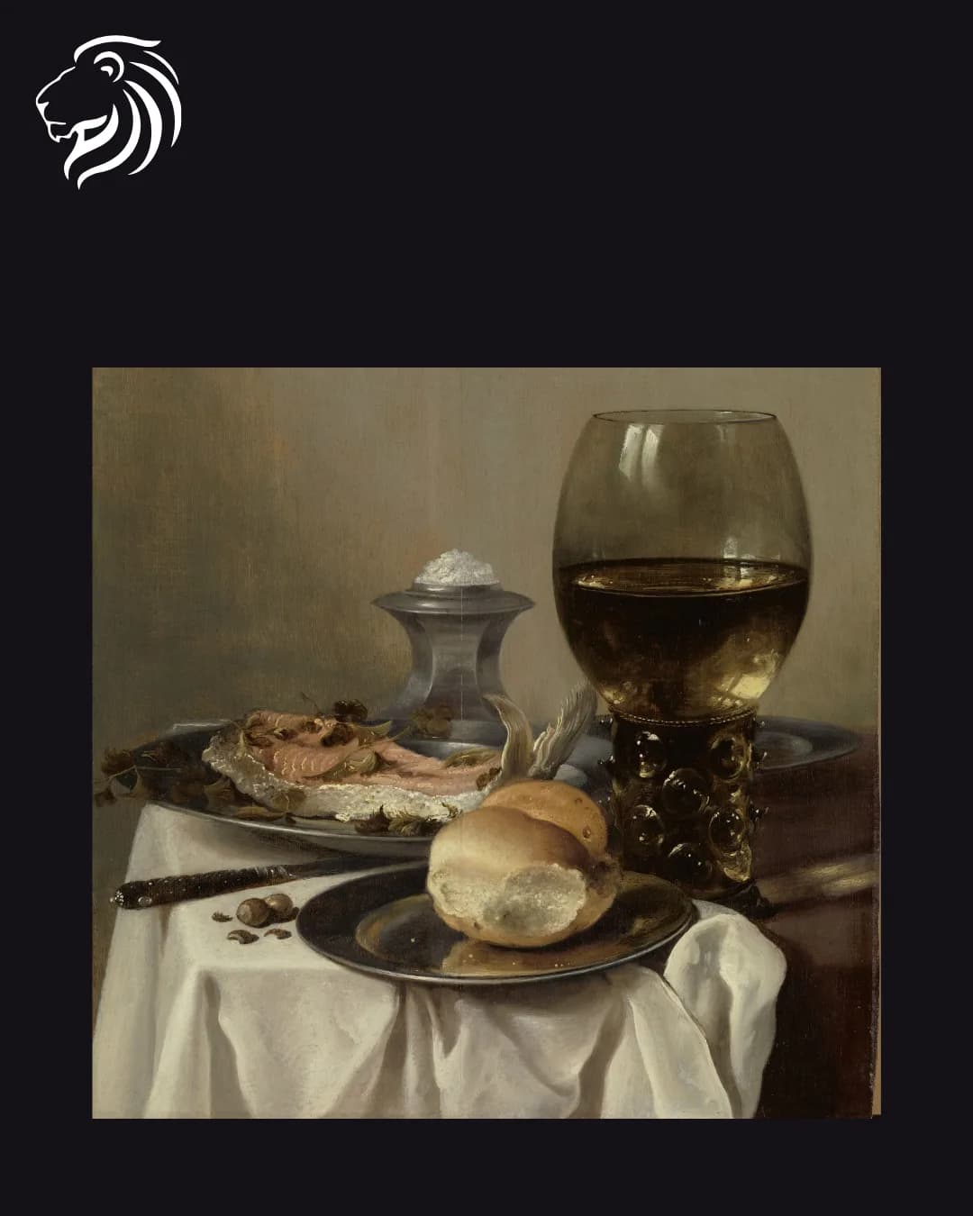 Suiveur de Pieter Claesz – Déjeuner au jambon et pain