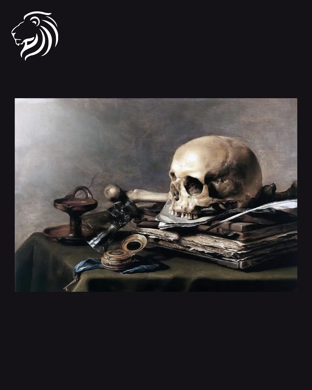 D’après Pieter Claesz – Vanité au crâne et sablier