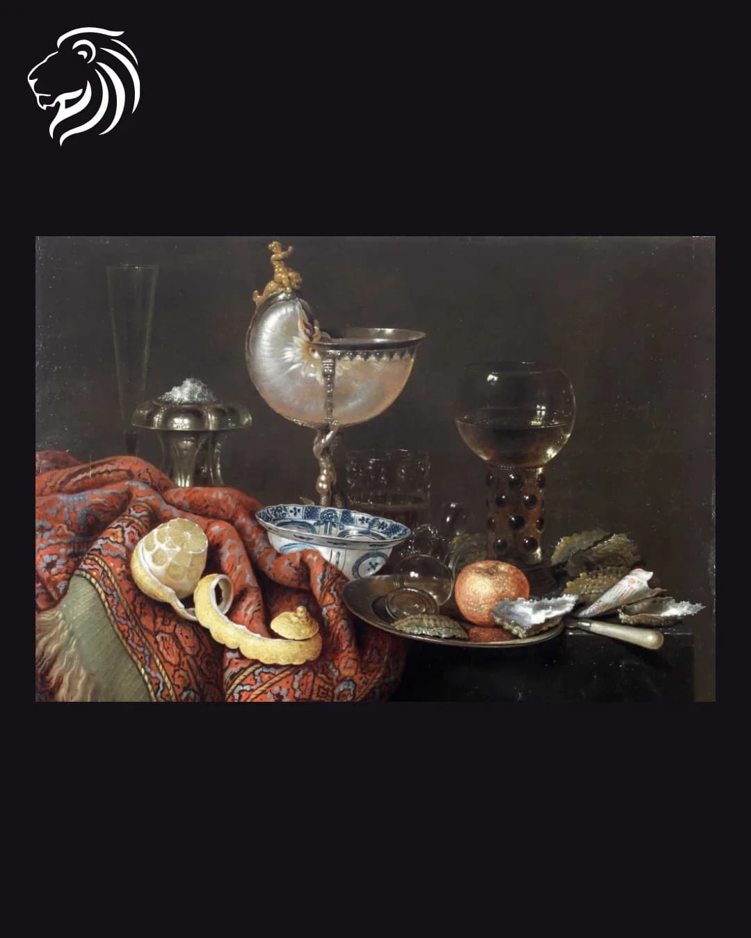 École de Willem Claesz. Heda – Nature morte au nautile
