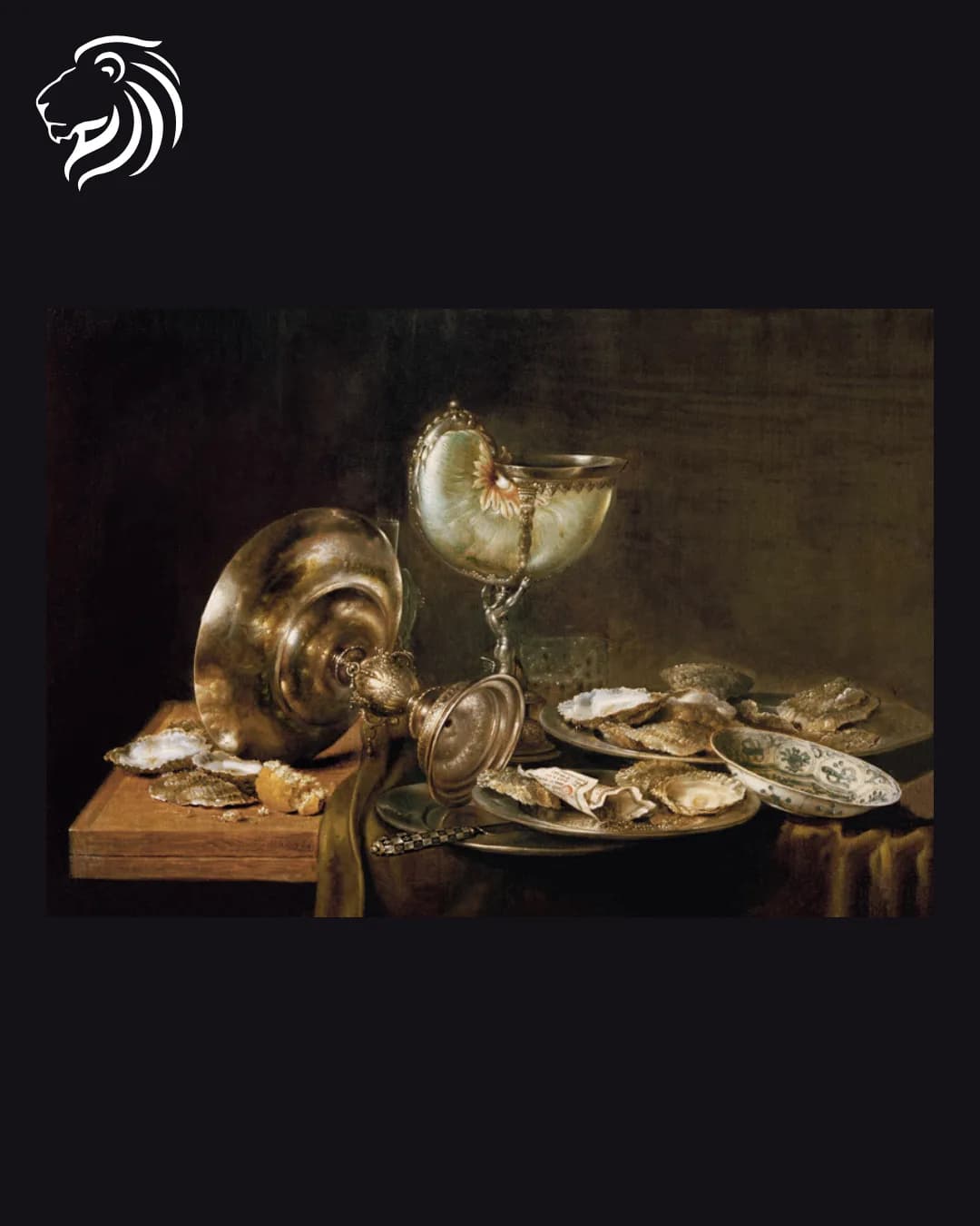 Suiveur de Willem Claesz. Heda – Nature morte au verre et assiette d’huîtres
