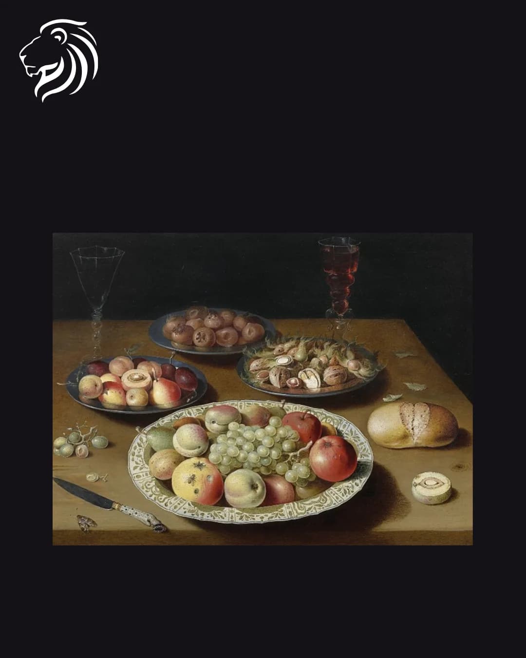 École de Osias Beert – Corbeille de fruits sur un entablement
