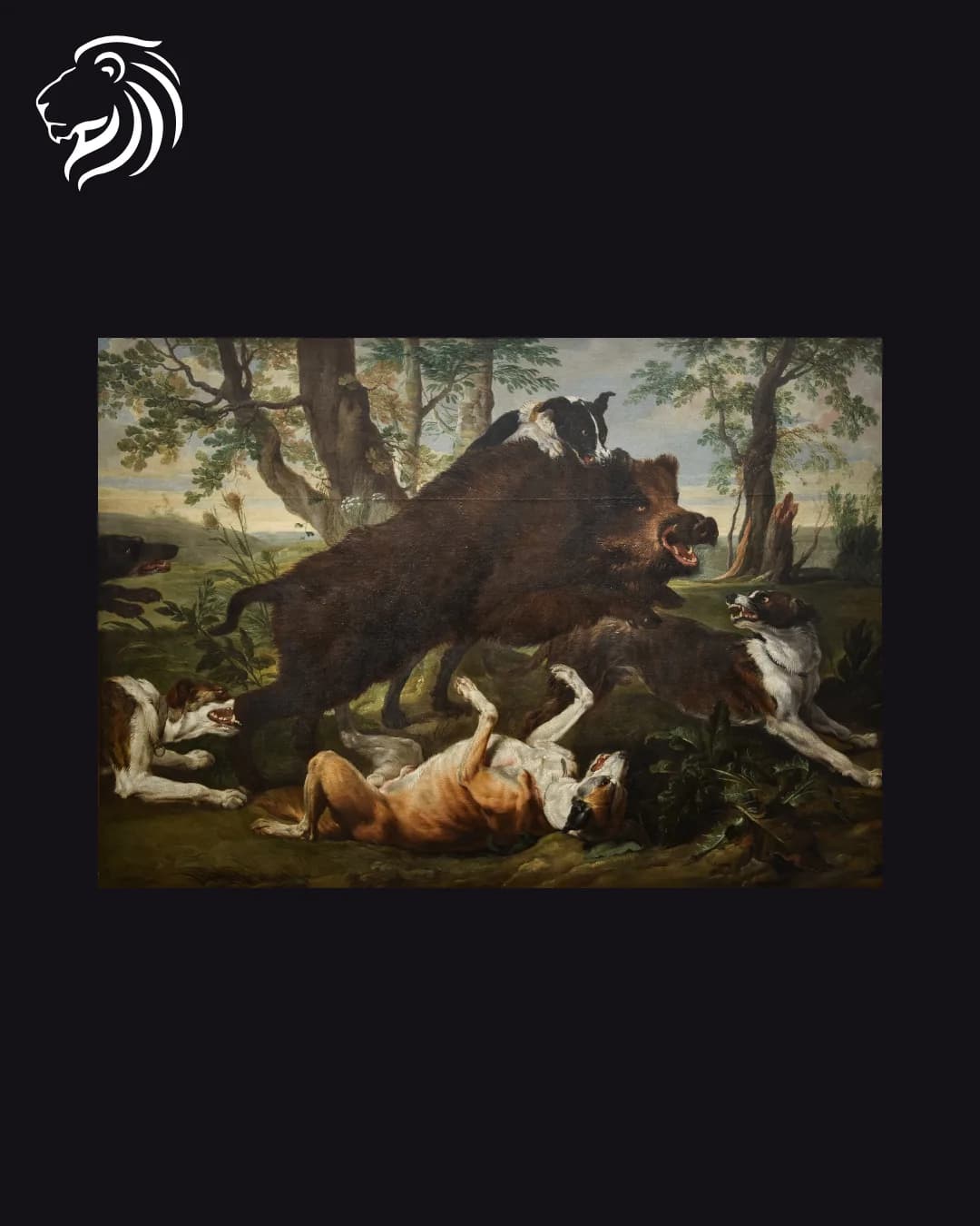 École de Frans Snyders – Chiens attaquant un sanglier
