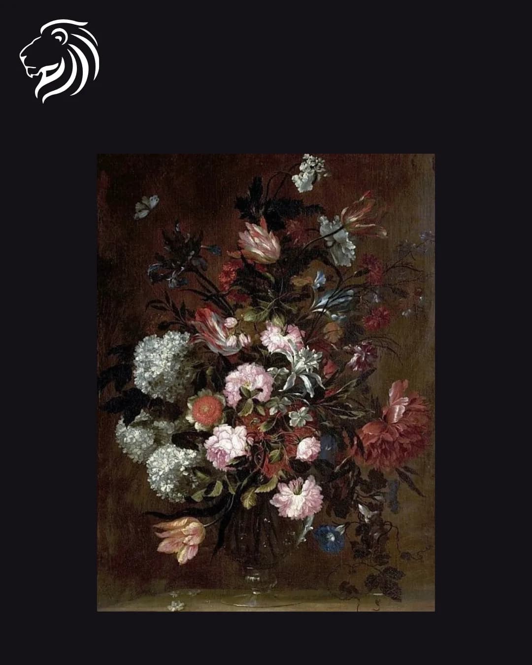 Suiveur de Jean-Baptiste Monnoyer – Bouquet de fleurs avec draperie