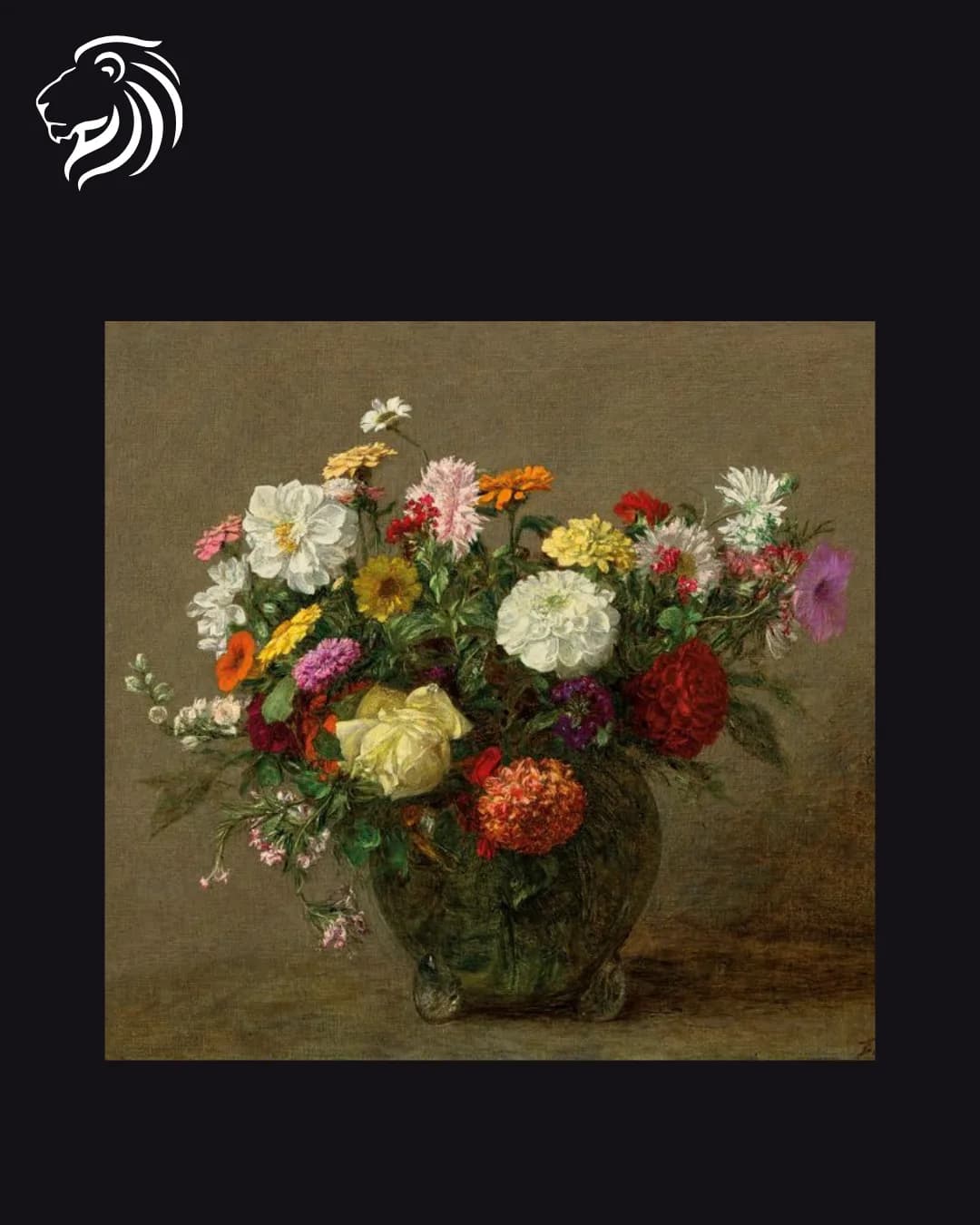 Dans le goût de Jan van Huysum – Bouquet de fleurs dans un vase en terre cuite