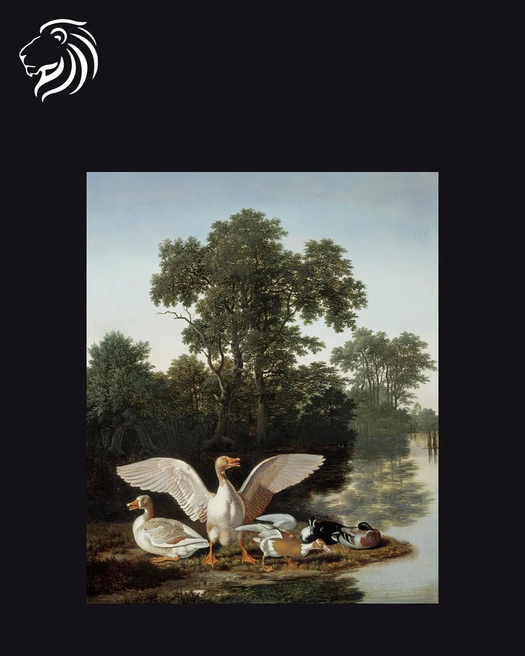D’après Jean-Baptiste Oudry – Canards près d’un étang