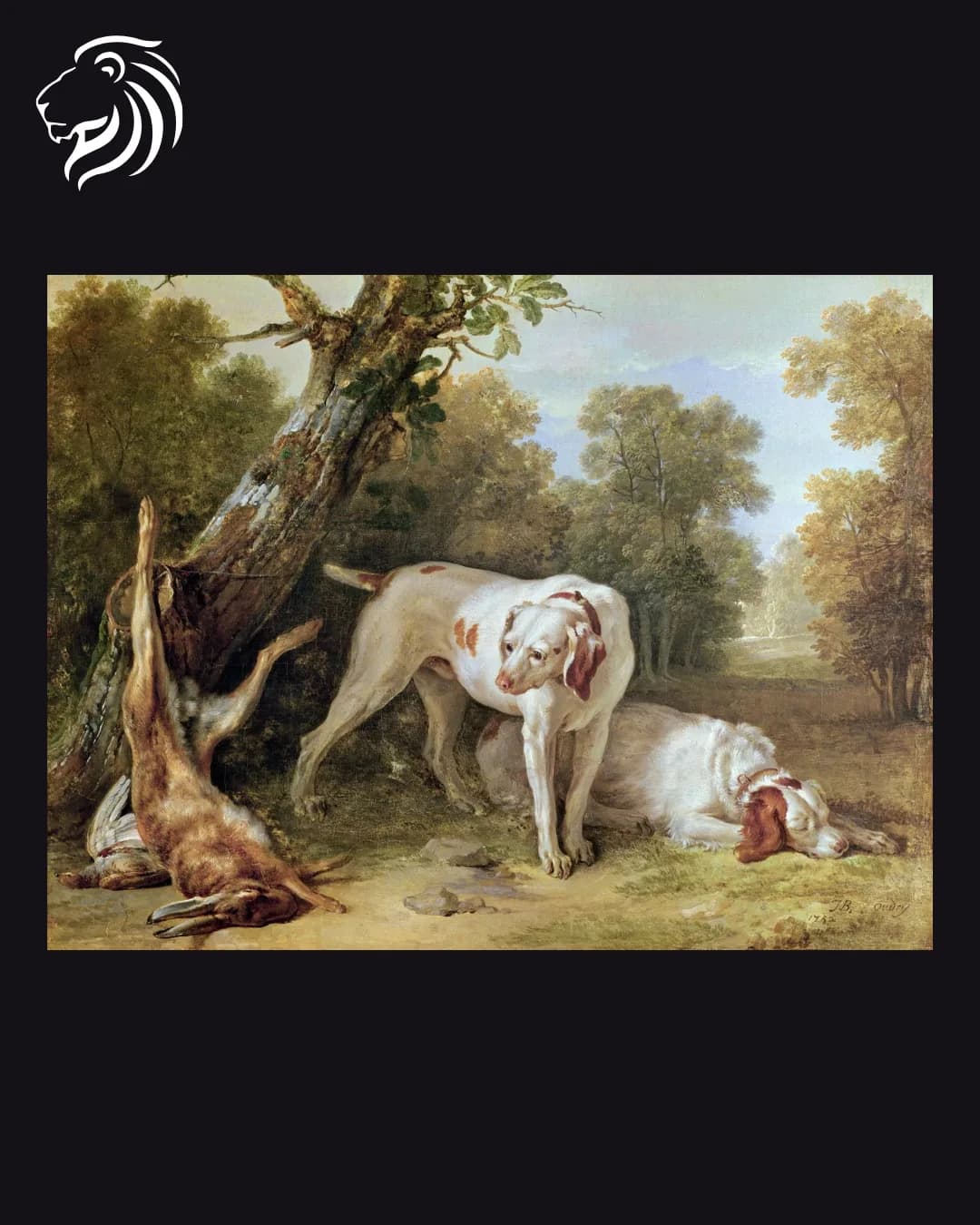 D’après Alexandre-François Desportes – Deux chiens à l’arrêt