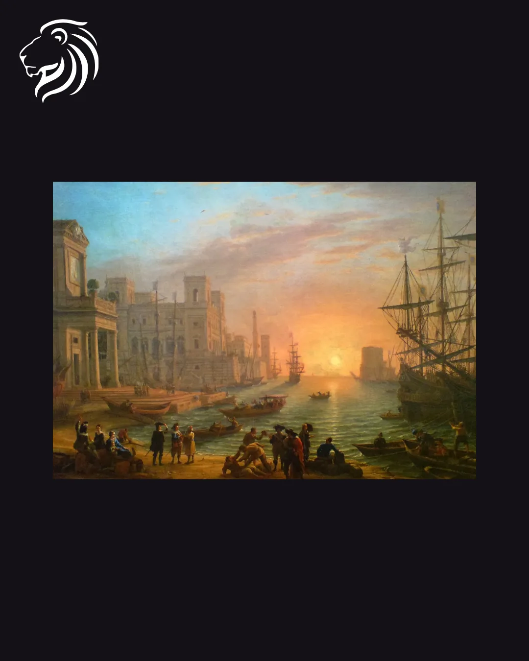 Suiveur de Claude Lorrain – Port au soleil couchant